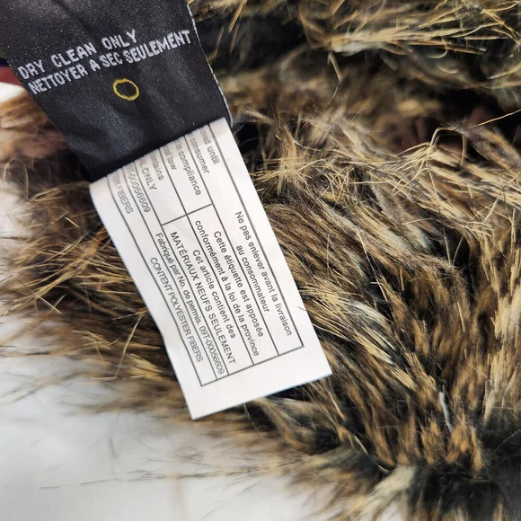 Regal Faux Fur Brown Vest w/ Hat Womens 2XL NWT - Picture 4 of 15